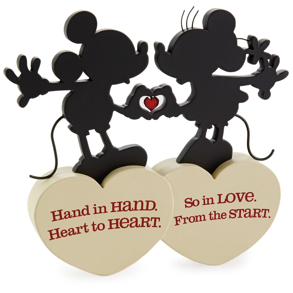 Mickey And Minnie So In Love Silhouette Figurine