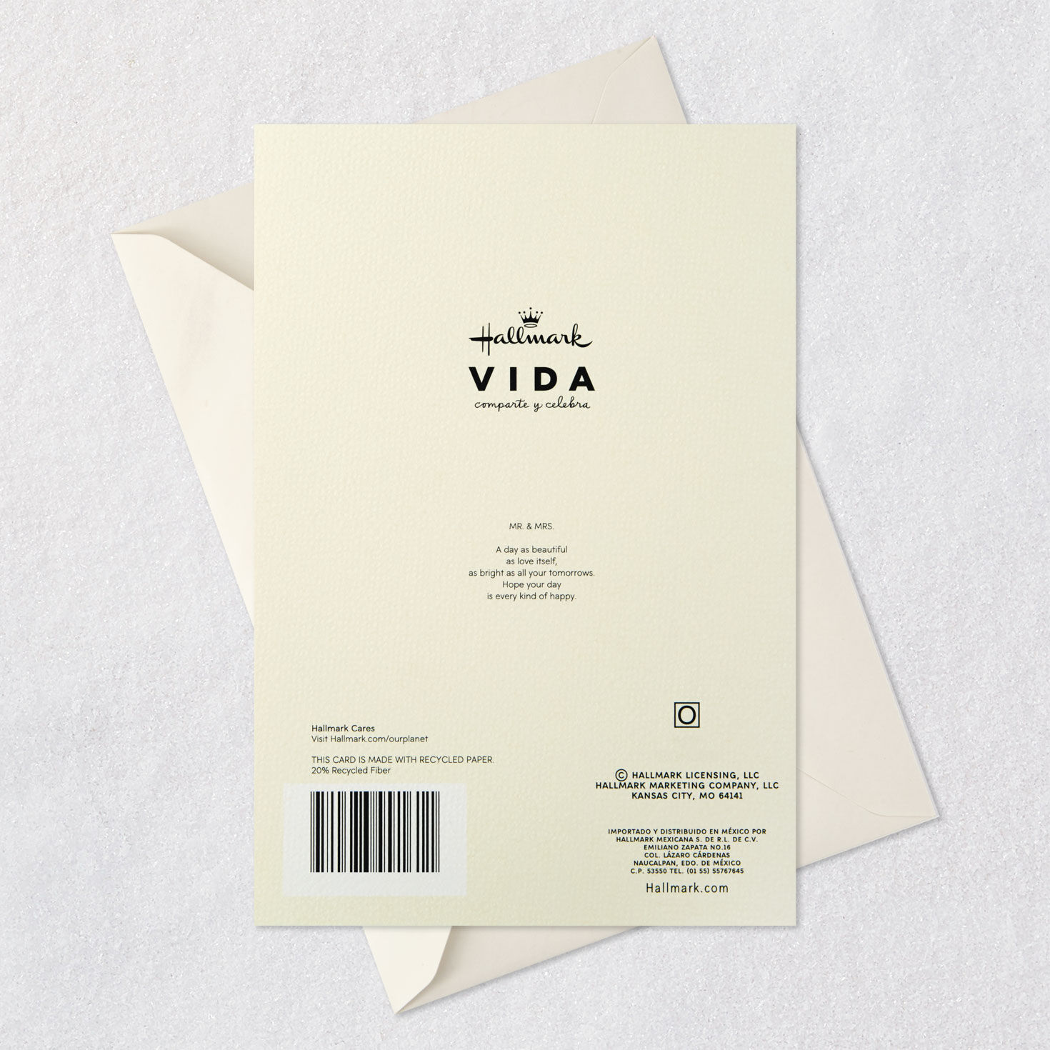 Floral Mr. and Mrs. Spanish-Language Wedding Card for Couple, , large image number 7