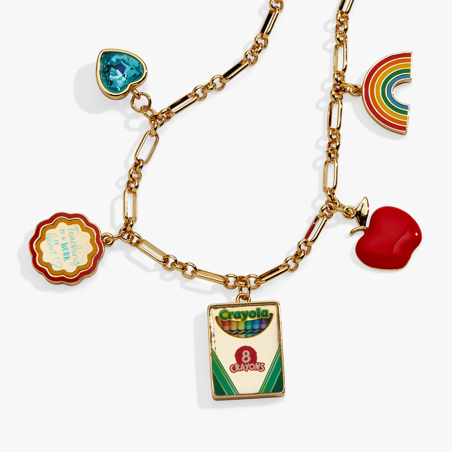Alex And Ani Crayola 'Teaching Is A Work Of Heart' Toggle Bracelet closeup view image number 3