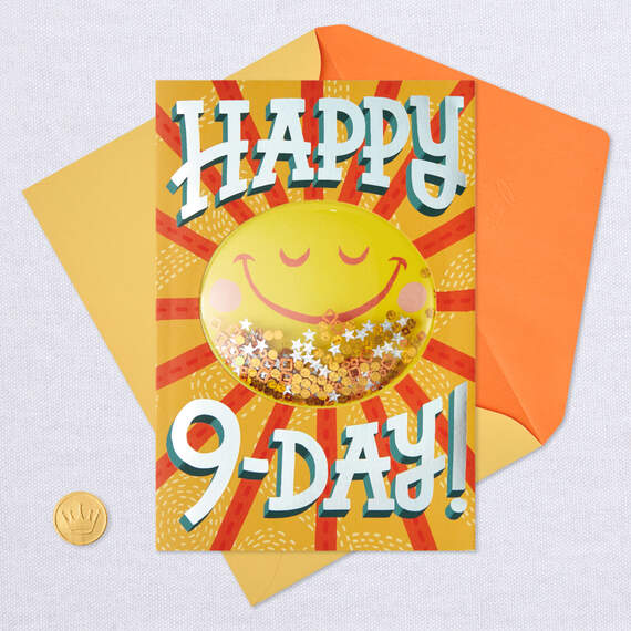 Happy Confetti Sun 9th Birthday Card, , large image number 5