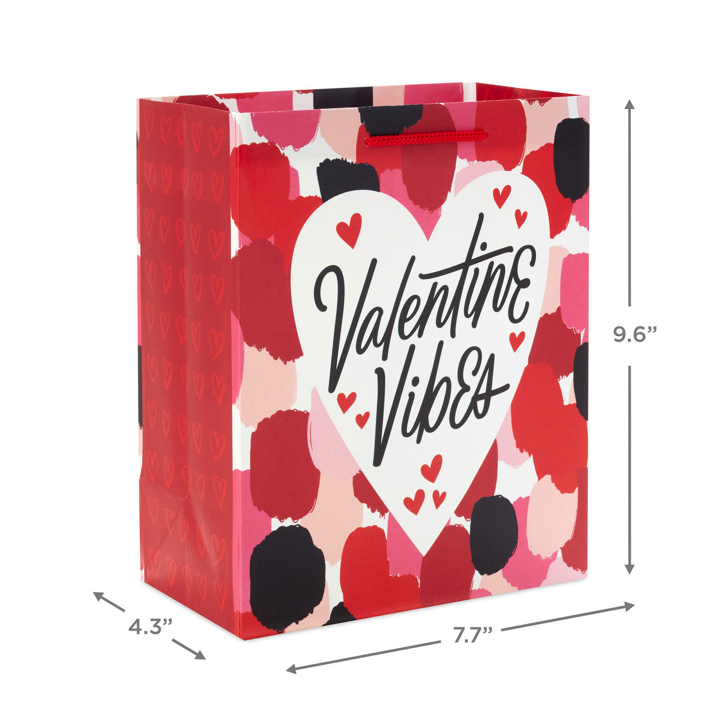 9.6" Valentine Vibes 4-Pack Assorted Medium Gift Bags, , large image number 3
