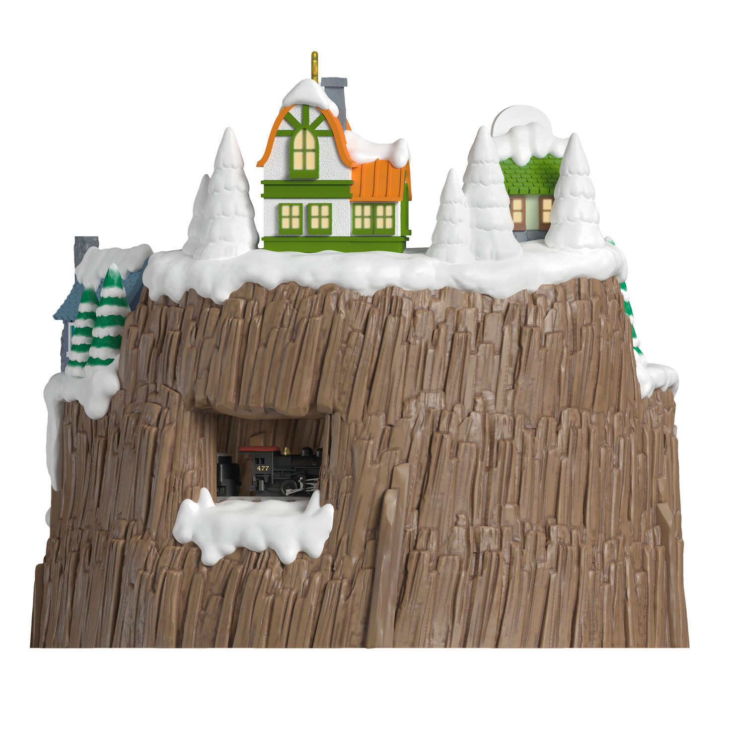 Lionel Train Mountain and Houses Keepsake Ornament Back image number 6