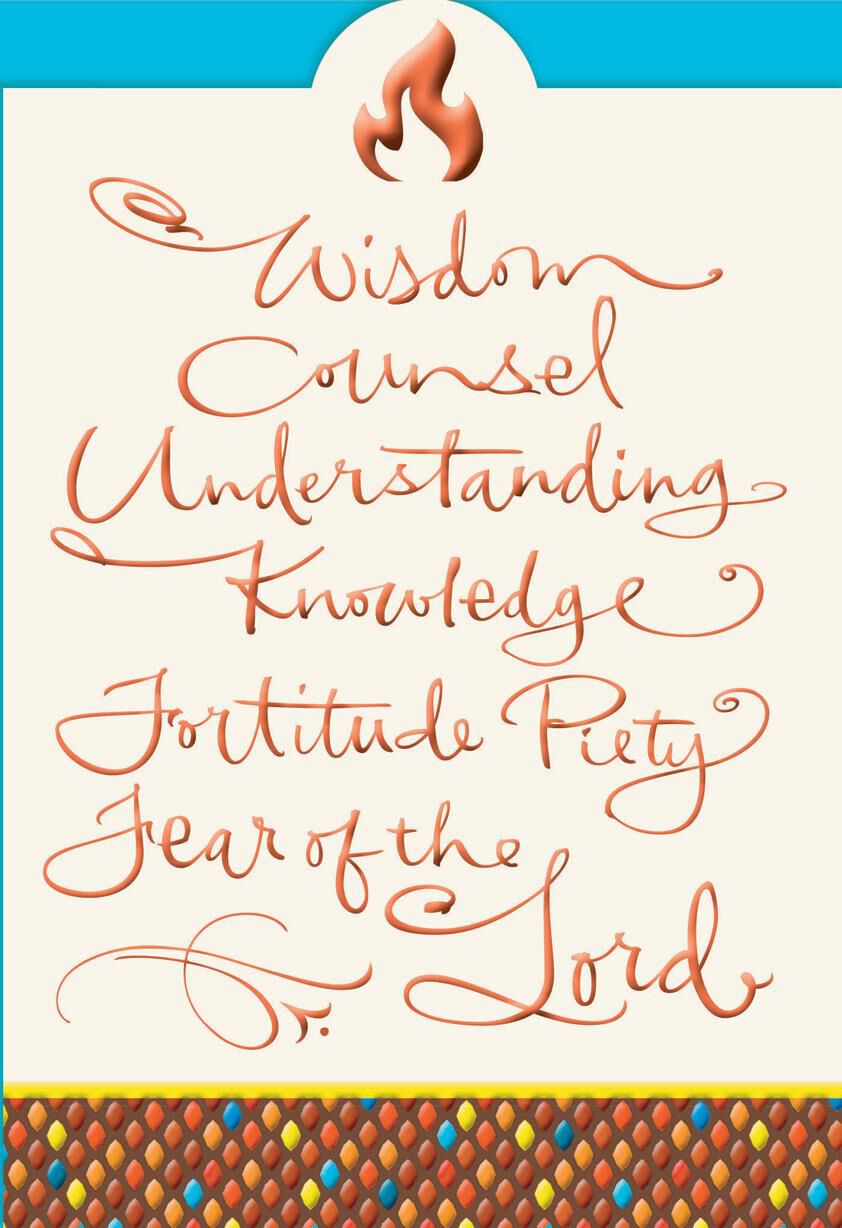 Gifts of the Holy Spirit Confirmation Card