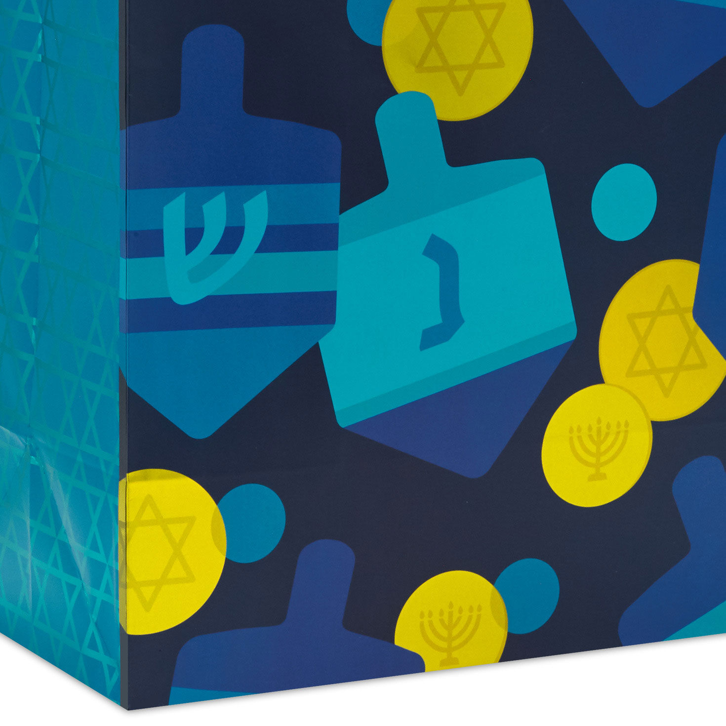 13" Dreidels and Gelt on Black Large Hanukkah Gift Bag for only USD 4.99 | Hallmark