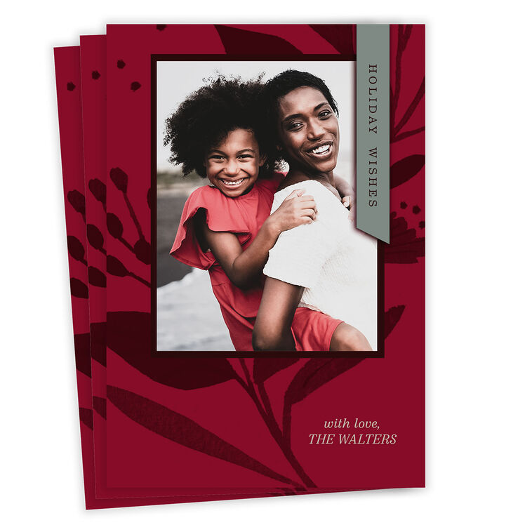 Wishes Flat Holiday Photo Card