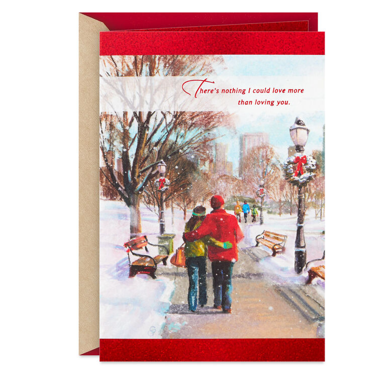 Love You With All My Heart Romantic Christmas Card