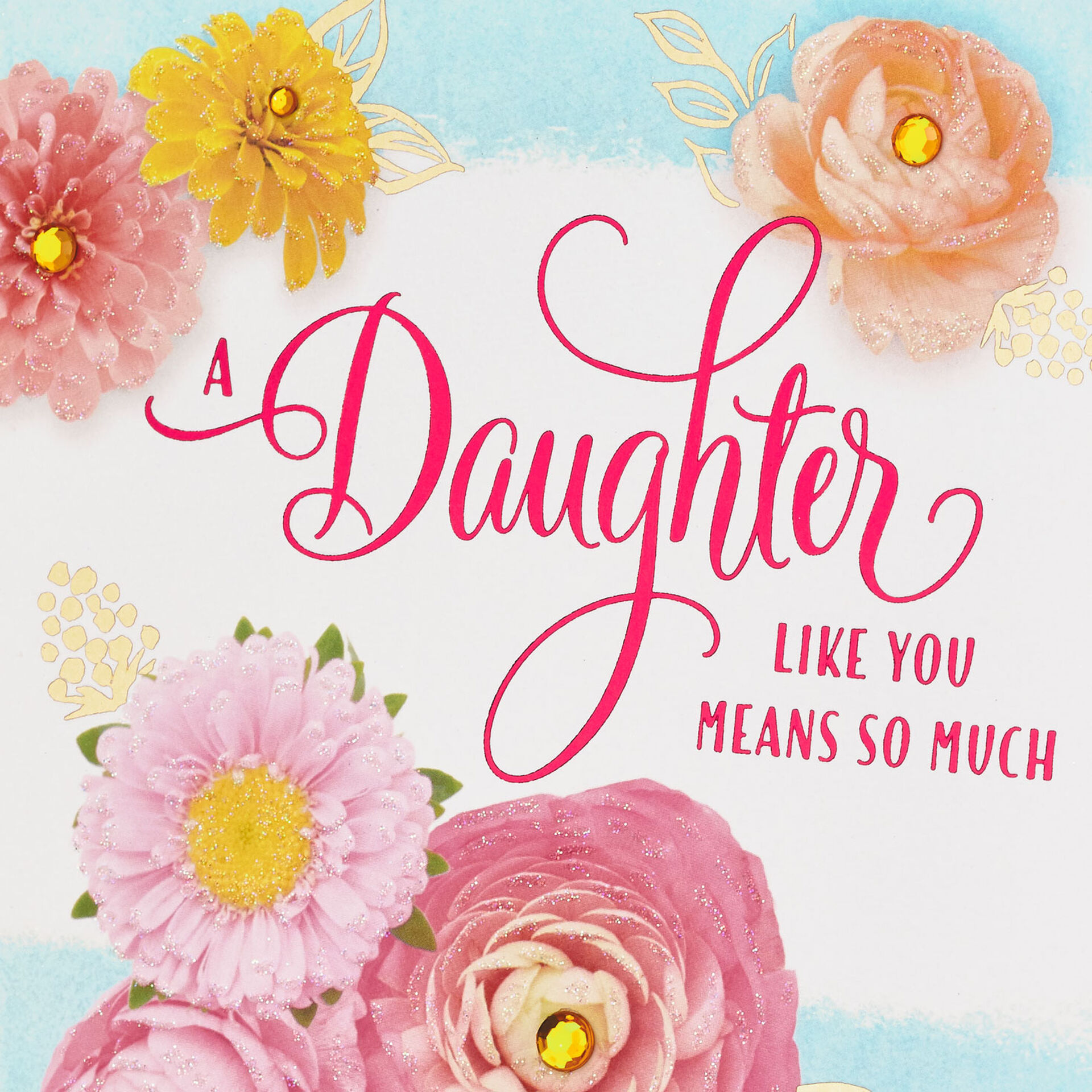 Daughter So Proud Of You Floral Mothers Day Card Greeting Cards 