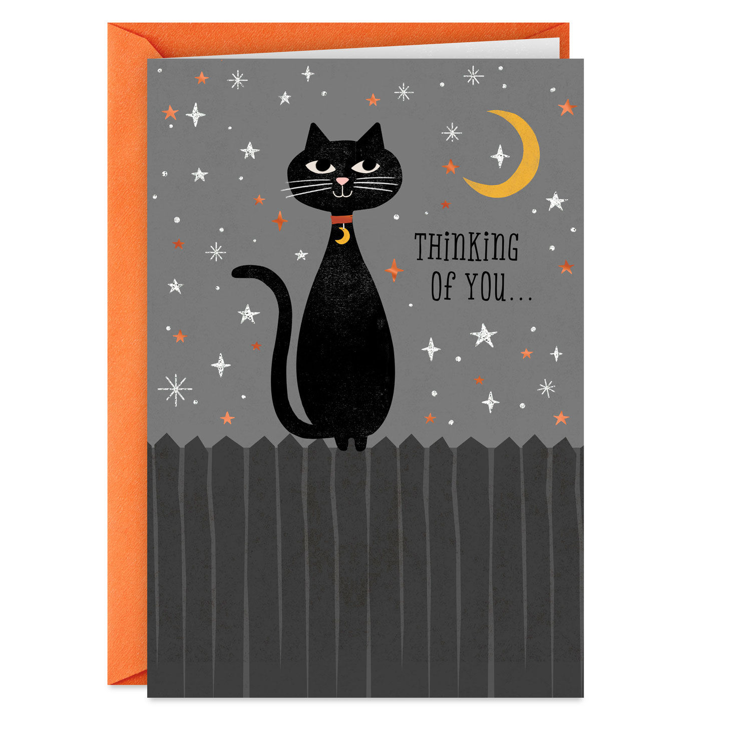 Thinking of You Black Cat Halloween Card
