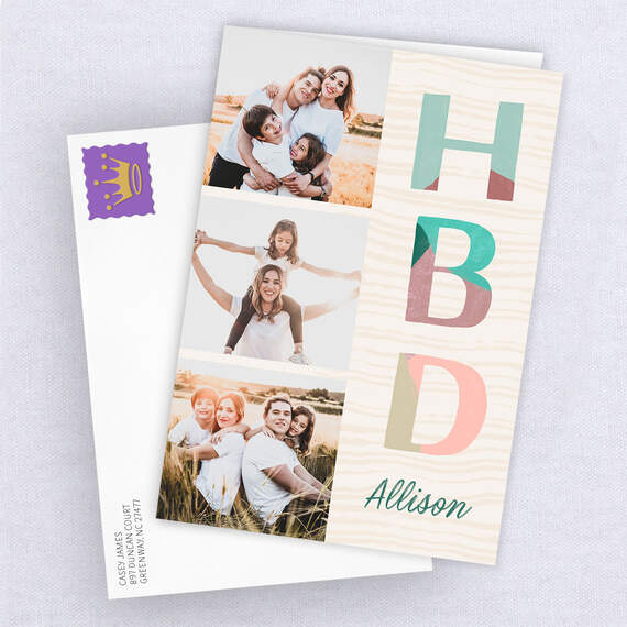 Personalized All About Amazing You Birthday Photo Card, , large image number 4