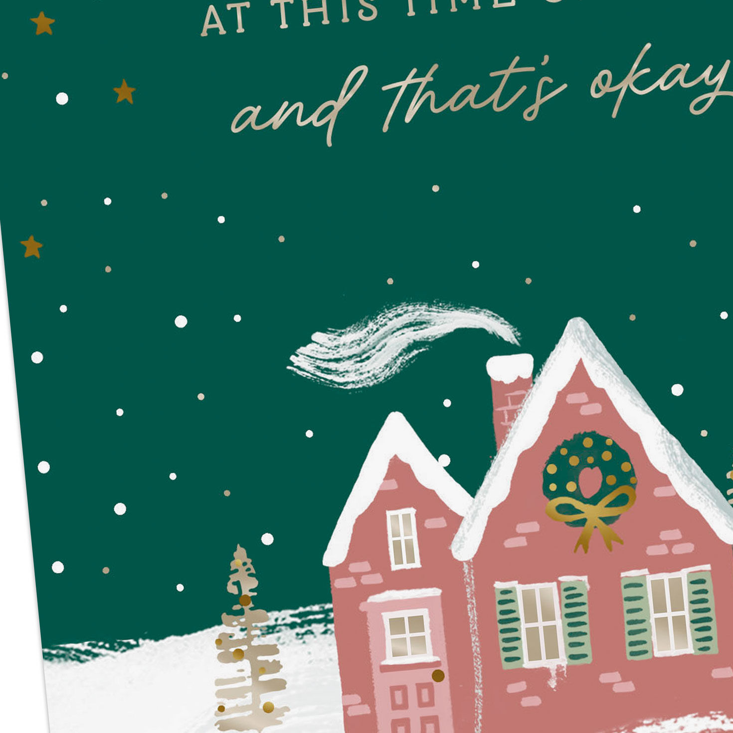 Snowy Cottage Supportive Christmas Card Card Front Detail image number 4
