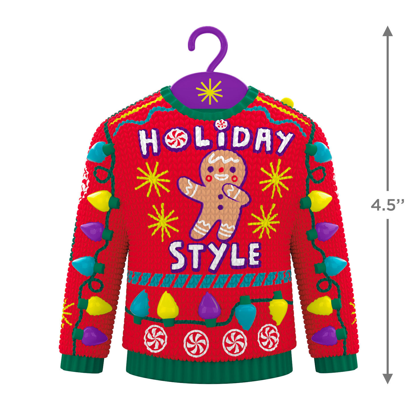 Ugly Christmas Sweater Keepsake Ornament measurement image number 3