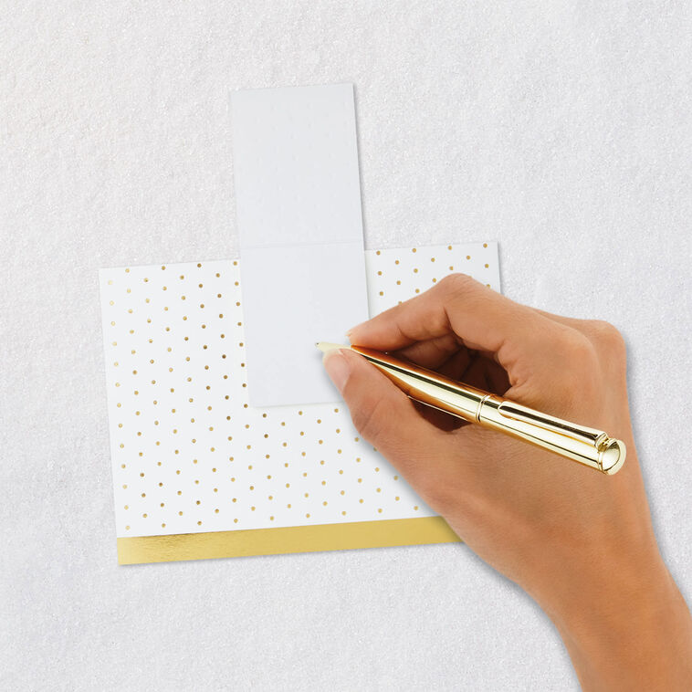 Build-a-Bouquet Gold Polka Dots Pop-Up Paper Vase With Mini Card, Gold Polka Dots, large image number 7