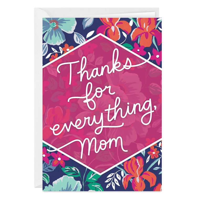 Thanks for Everything Custom Mother's Day Card