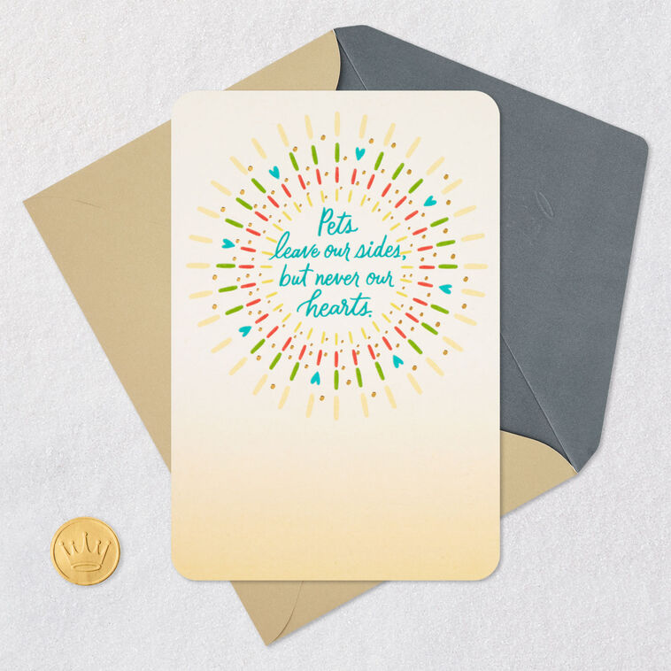 Pets Never Leave Our Hearts Sympathy Card, , large image number 5