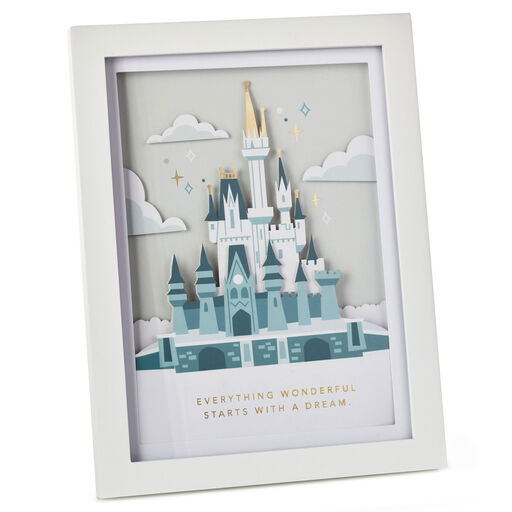 Walt Disney World 50th Anniversary Castle Papercraft Framed Art, 8.88x10.5, 