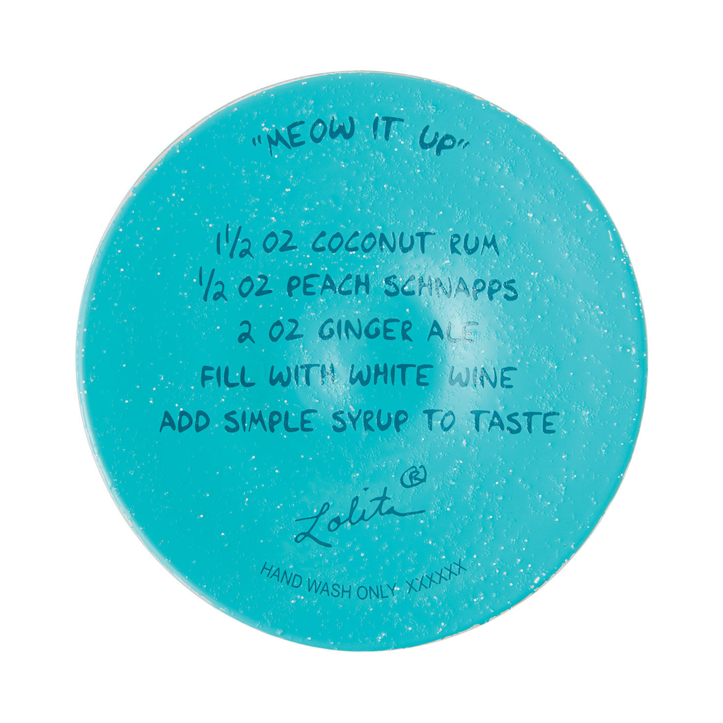 Colorful Cats and Hearts Wine Glass bottom image number 4