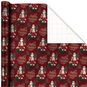 Happy Holidays Santa Burgundy Wrapping Paper Roll  image number 1