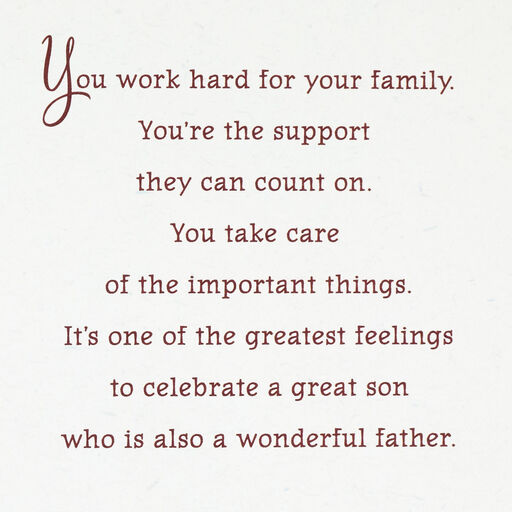 You Make Me So Proud Father's Day Card for Son, 