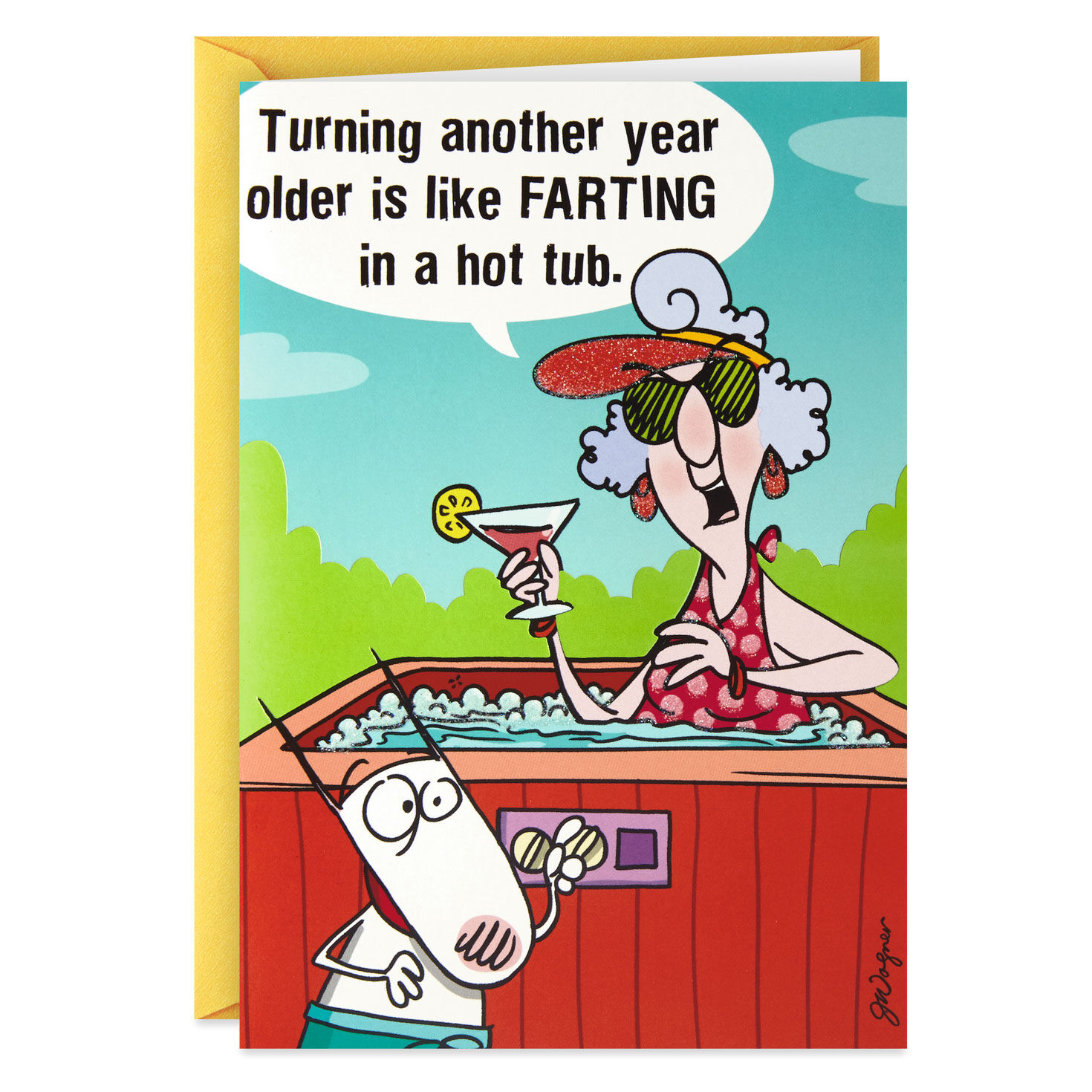 Maxine Farting In Hot Tub Funny Birthday Card Greeting Cards Hallmark