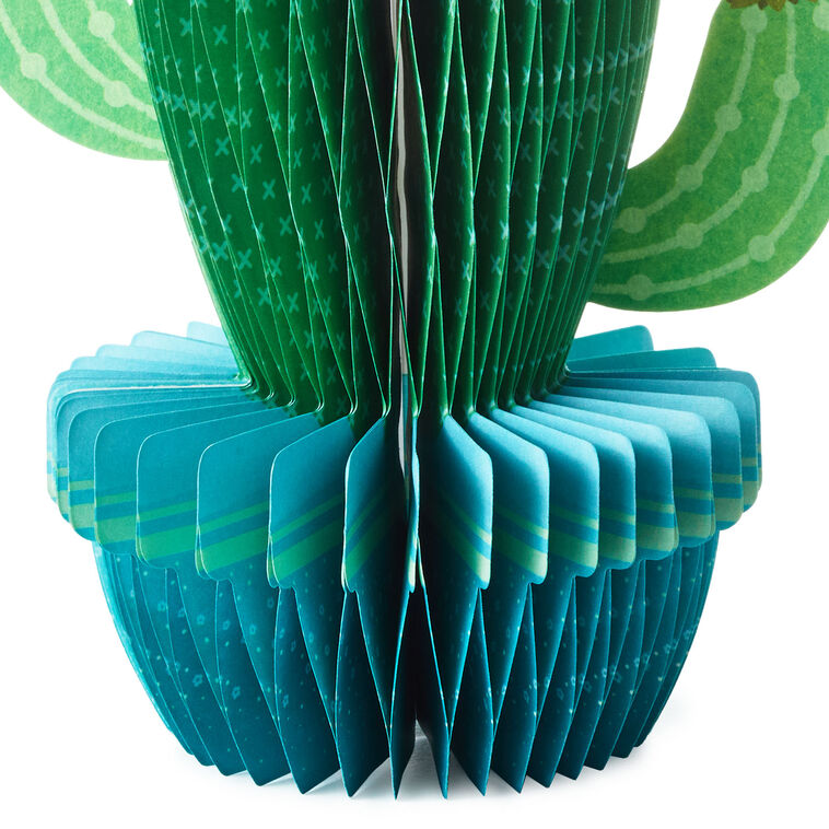 All Sun, All Fun Flowering Cactus Honeycomb 3D Pop-Up Card, , large image number 7