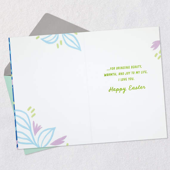 Beauty, Warmth and Joy Romantic Easter Card, , large image number 3