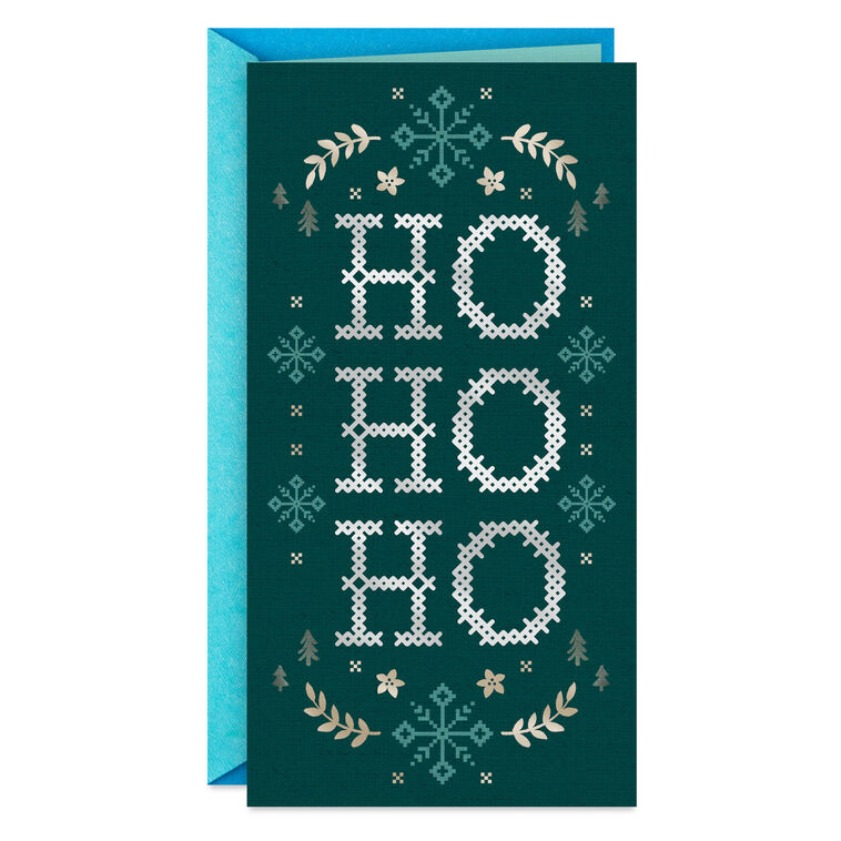 Homespun Wishes Money Holder Christmas Card