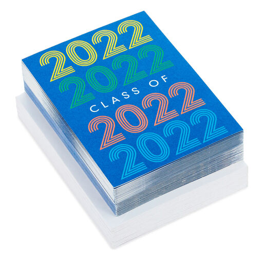 Class of 2022 Blank Note Cards, Pack of 40, 