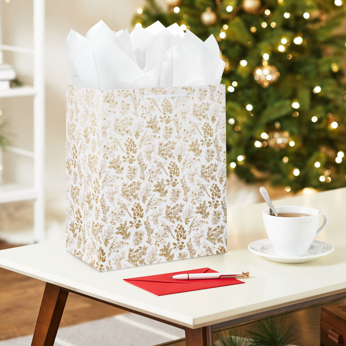 13" Birds and Botanicals Large Holiday Gift Bag for only USD 4.49 | Hallmark