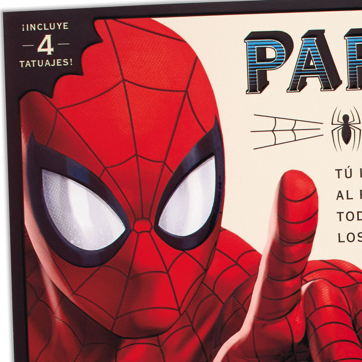 marvel spiderman spanishlanguage father's day card with