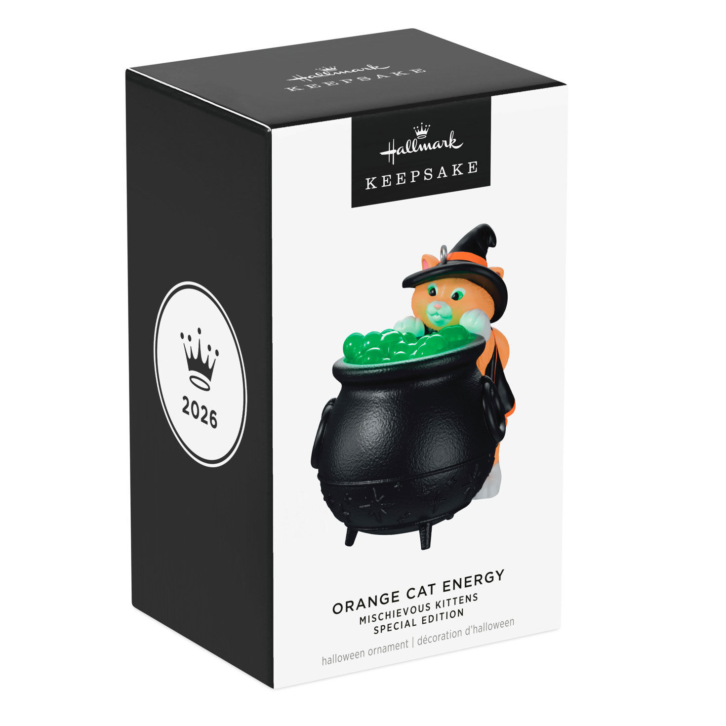 Orange Cat With Witch Cauldron Keepsake Ornament Package Front image number 5