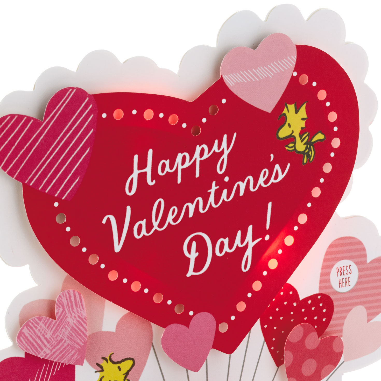 Peanuts® Snoopy and Woodstock Happy Heart Day Musical 3D Pop-Up Valentine's Day Card With Light for only USD 9.99 | Hallmark