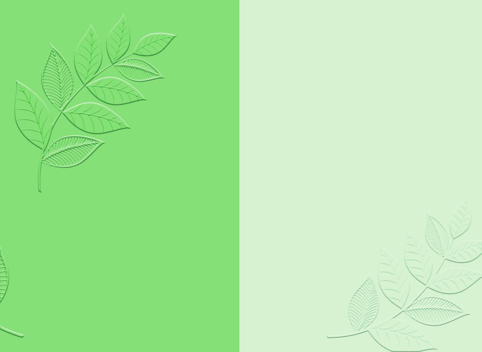 Embossed Leaves Blank Thank You Card