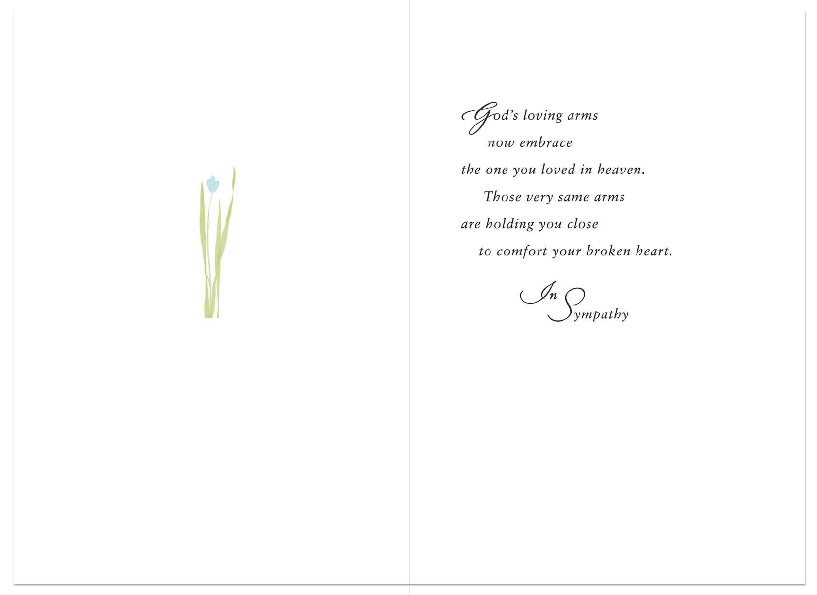 Beautiful Butterfly Religious Sympathy Card for Loss of Child