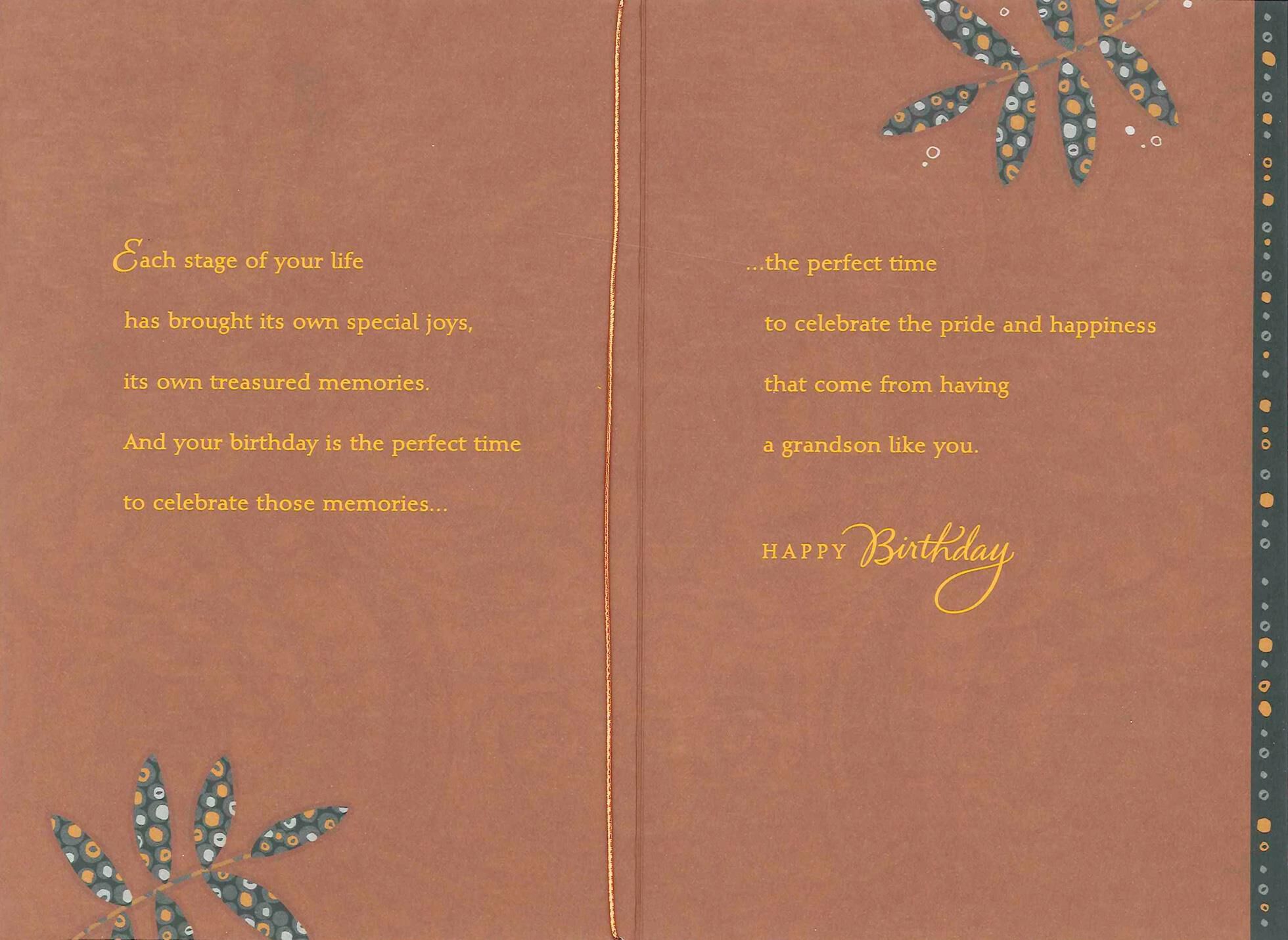 You've Grown Into a Caring Man Birthday Card for Grandson