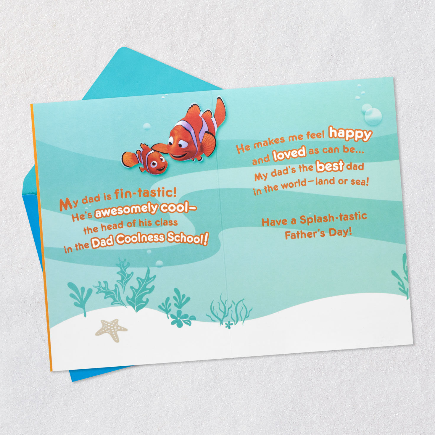 Disney/Pixar Finding Nemo Father's Day Card for Dad Open card with envelope image number 4