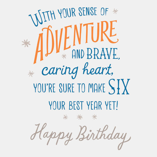 Best Year Yet 6th Birthday Card, 