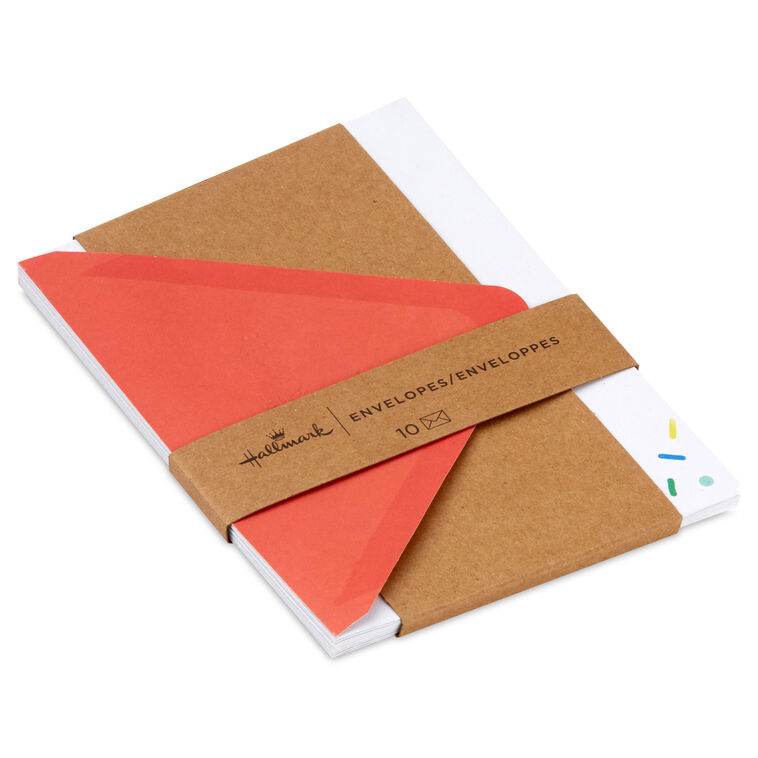 Confetti on White With Orange Envelopes Pack package image number 2