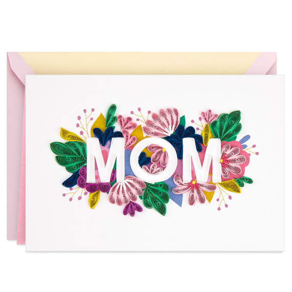 Celebrating You Quilled Paper Handmade Mother's Day Card for Mom