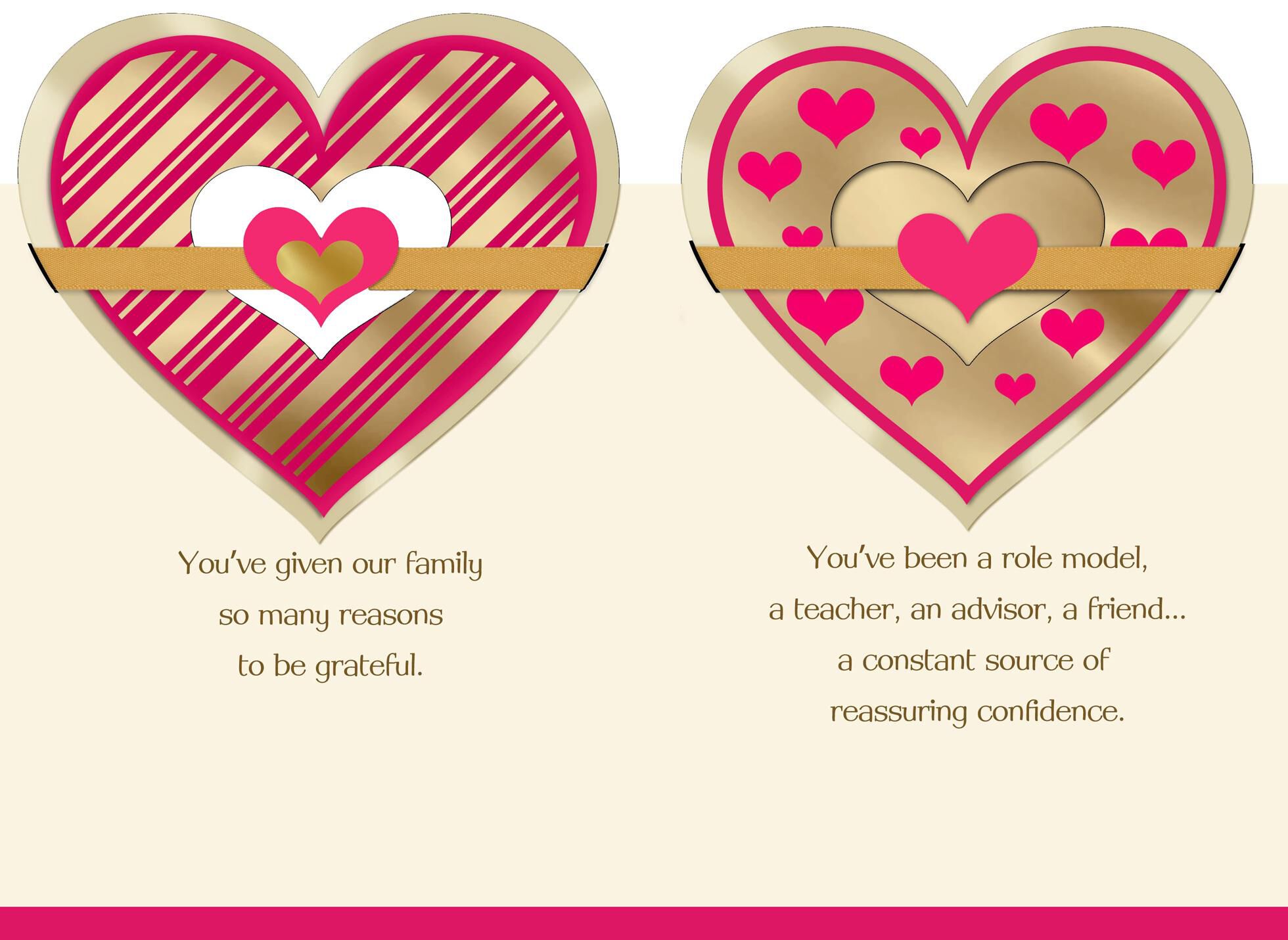 Multiple Hearts and Messages Valentine's Day Card for Mom