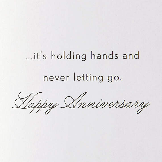 Never Letting Go of Hands Anniversary Card, , large image number 2