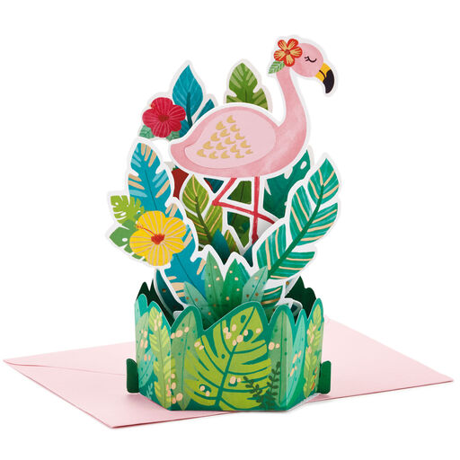 Sunny Hello Flamingo 3D Pop-Up Hello Card, 