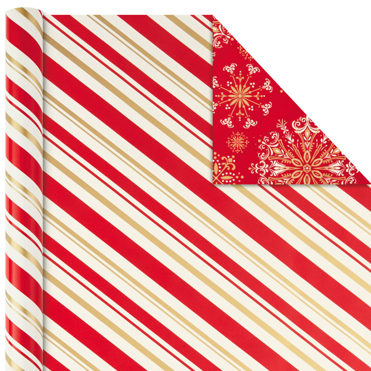 3-Pack Red and Gold Reversible Christmas Wrapping Paper  image number 5