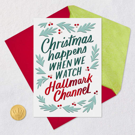 Hallmark Channel Popcorn, Movies and Happiness Christmas Card, , large image number 5