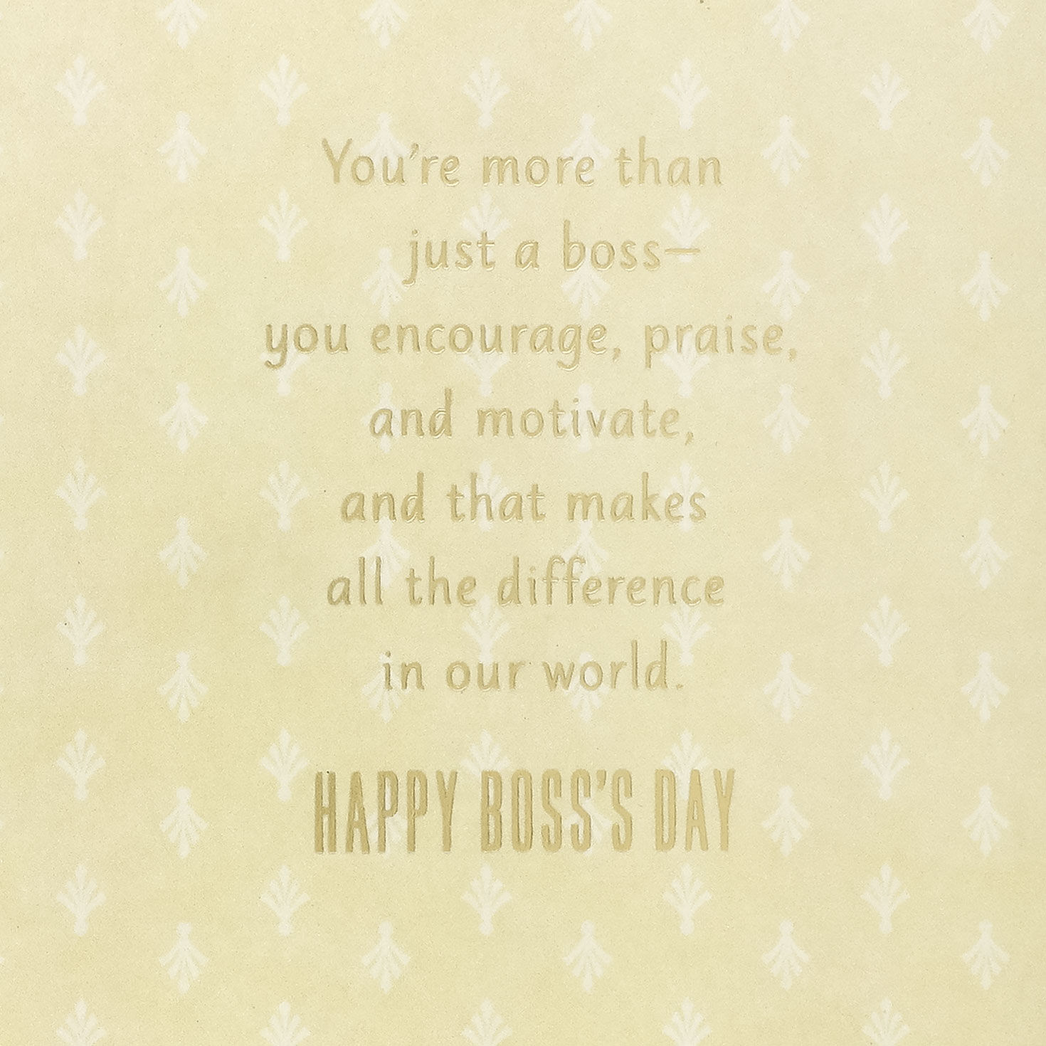 Leaves on Blue Boss's Day Card From All Sentiment image number 2