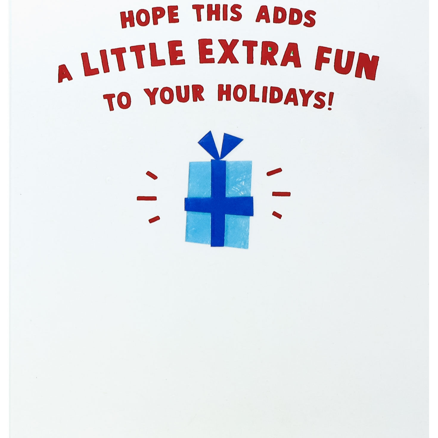 Playful Elf and Gifts Money Holder Christmas Card Sentiment image number 2