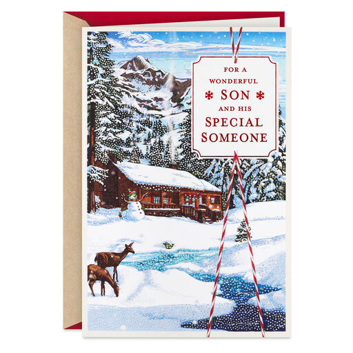 For a Wonderful Son and His Special Someone Christmas Card, 