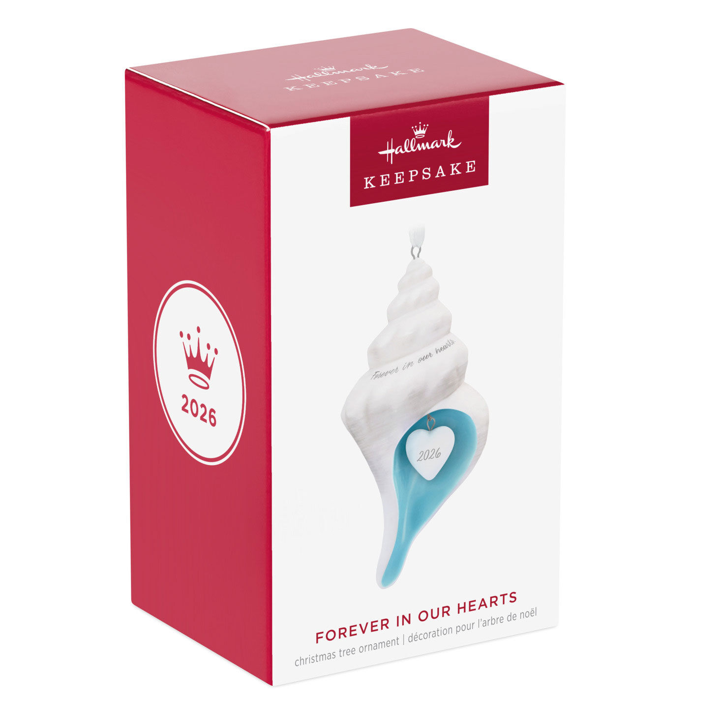 White and Blue Shell Keepsake Ornament package front image number 7