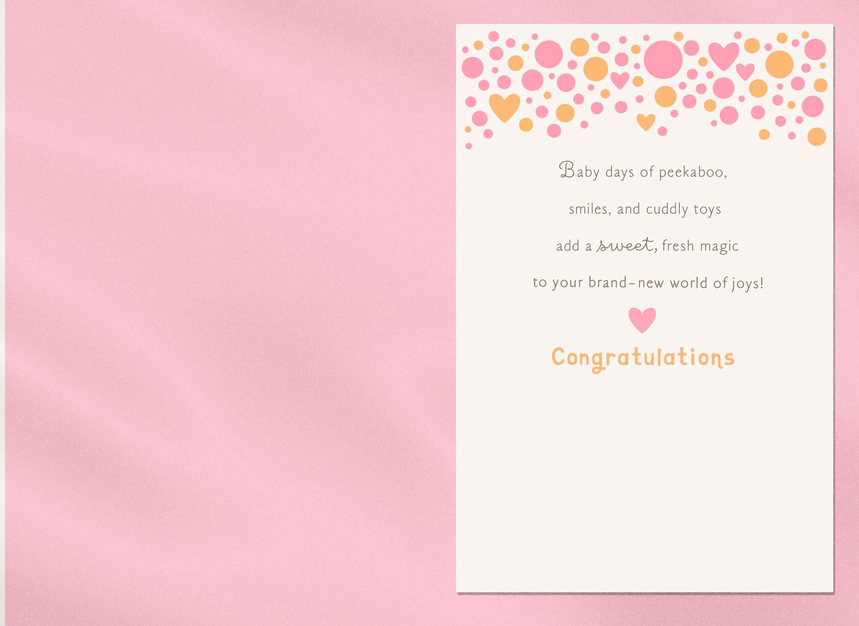 Minnie Mouse Rattle New Baby Girl Card