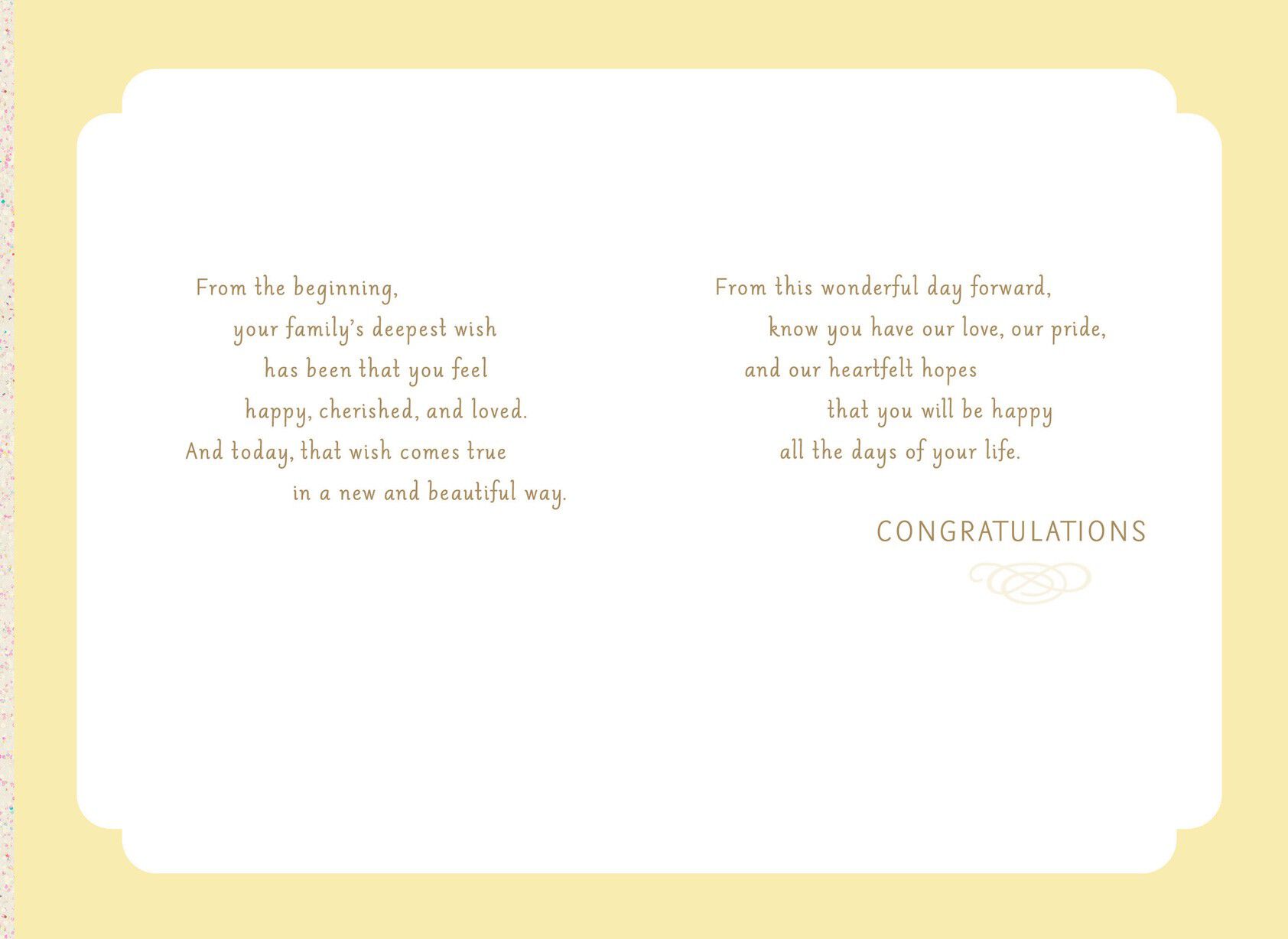 You're Our Pride, Granddaughter Wedding Card