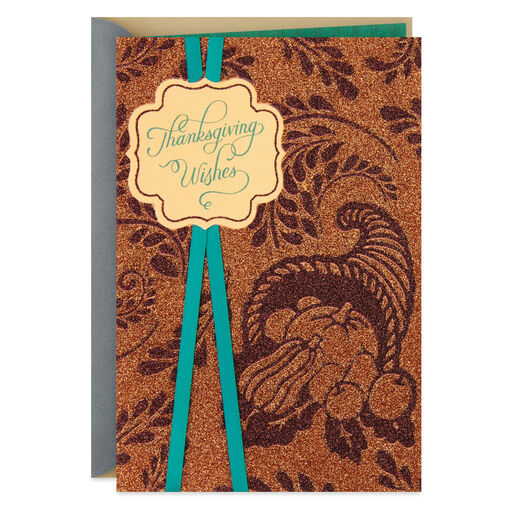 Thanksgiving Wishes and Blessings Thanksgiving Card, 